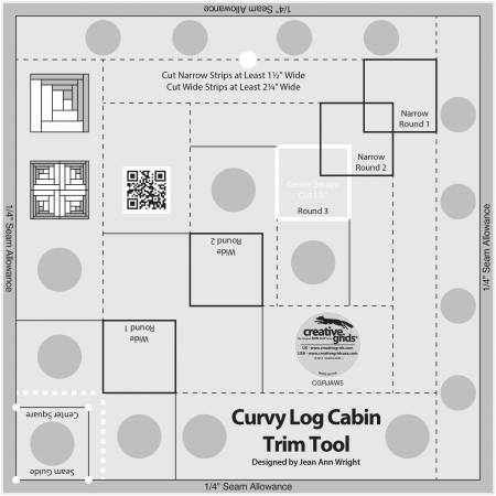 Creative Grids 8in Curvy Log Cabin Trim Tool