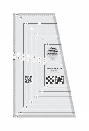 Creative Grids Ruler - Straight Out Of Line 6in x 10in