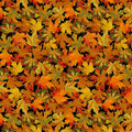 Black Allover Metallic Autumn Leaves Harvest