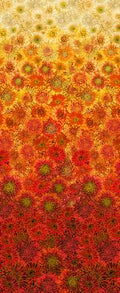 Autumn Ombre Metallic Mums Continuous Panel