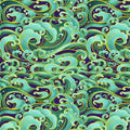 Green Textured Waves Metallic