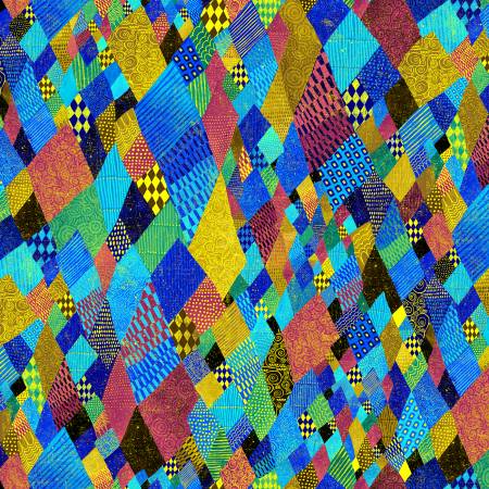 Multi Gilded Crazy Quilt w/Metallic
