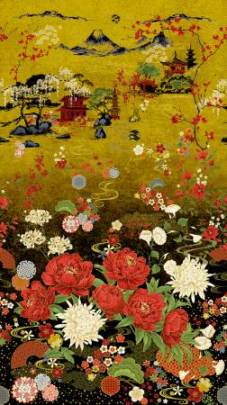Multi Lotus Garden Met Panel 24in