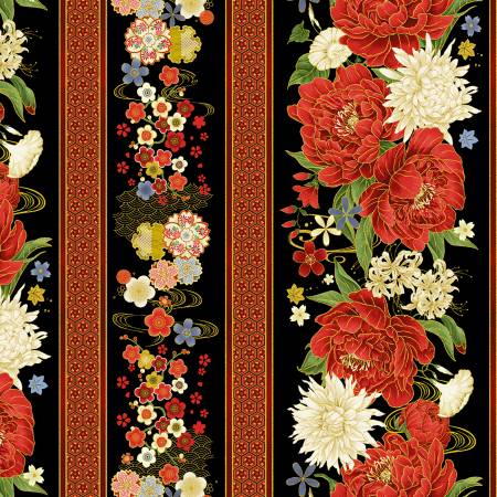 Black Lotus Garden 11in Stripes Met
