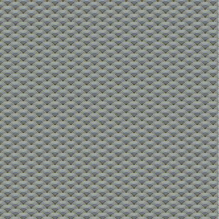 Grey Japanese Seigaiha Metallic