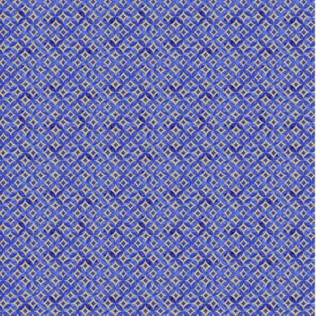 Blue Asian Blue Geo Metallic