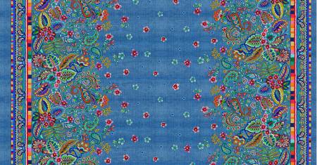 Denim Ethernal Embroidery Border