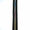 #3 Emmaline Zippers-by-the-Yard 10yds Black Rainbow Teeth