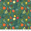 First Blooms Pressed Flowers Denim C16321-DENIM