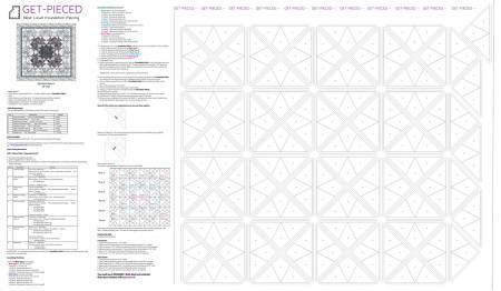 White Get Pieced Pattern Panel GPOP
