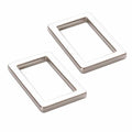 Rectangle Ring Flat 1in Nickel Set of Two