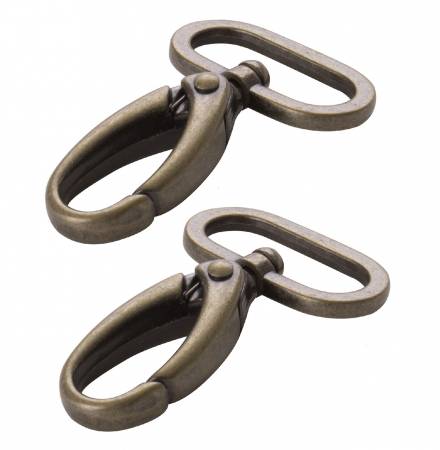 Swivel Hook 1in Antique Brass Set of Two