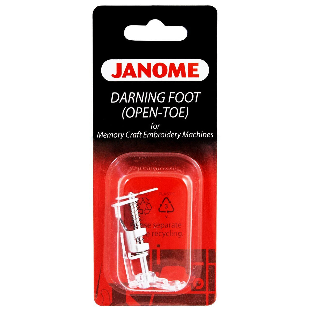 Janome- Darning Foot-Clear Open Toe for Memory Craft