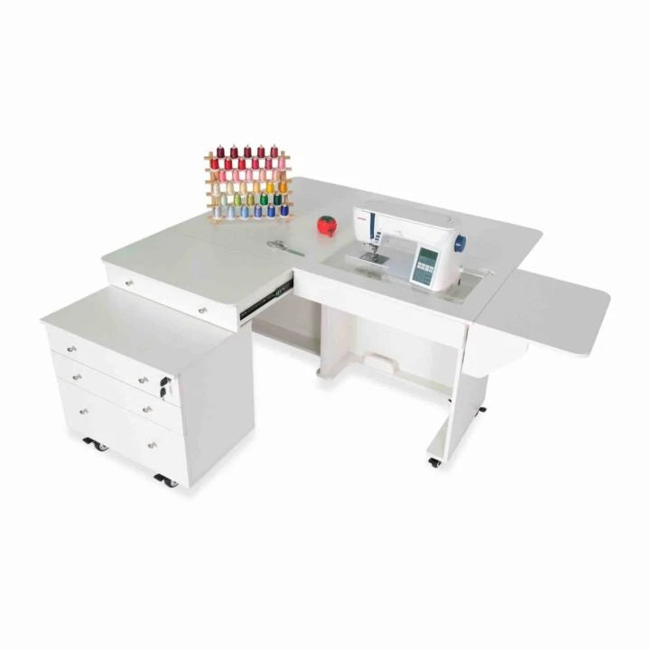 Kangaroo & Joey Sewing Cabinet - Hydraulic - K8811-Ash White
