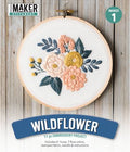 Leisure Arts Kit Embroidery 6in Wildflowers