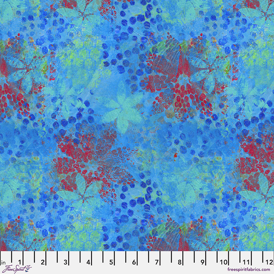 Flowery - Blue || Celebrate! Minky 60"