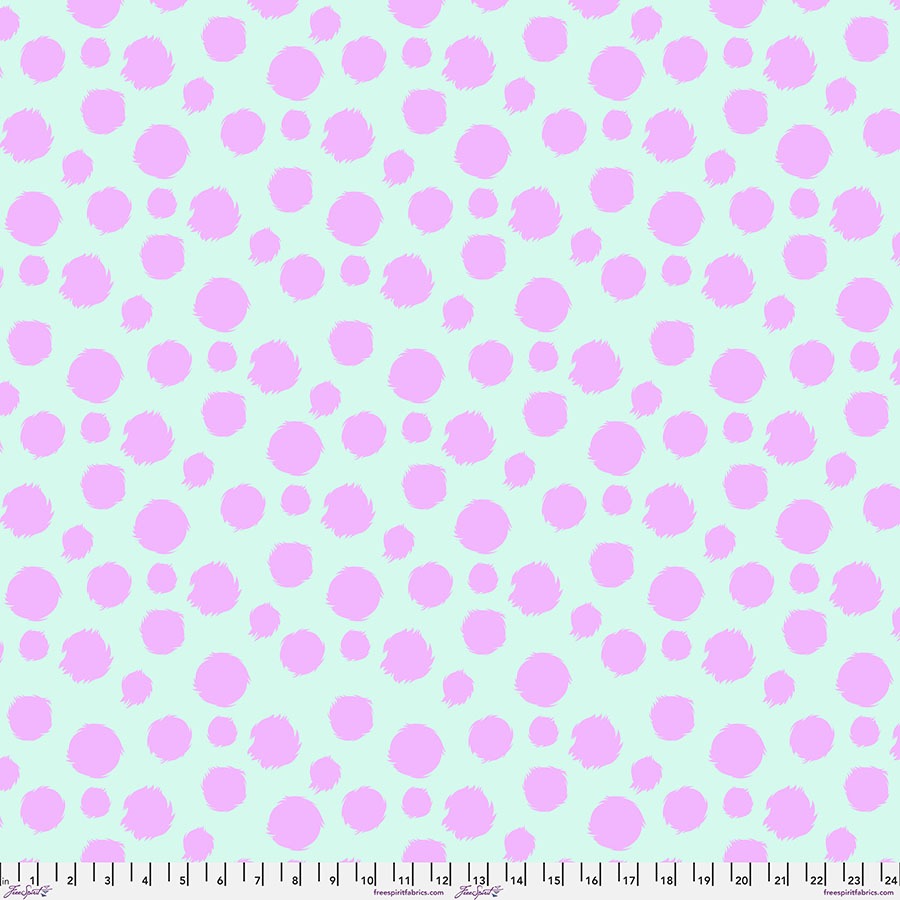 Fur Ball - Technomint (Minky) || Tabby Road Déjà Vu 60" Wide