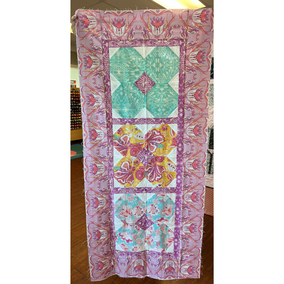Poppy Quilt- 29" x 63" - shop sample- filmsy
