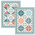 Chalk Hill Blue Quilt Pattern - featuring Dahlias Dusk