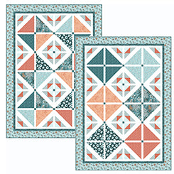 Chalk Hill Blue Quilt Pattern - featuring Dahlias Dusk