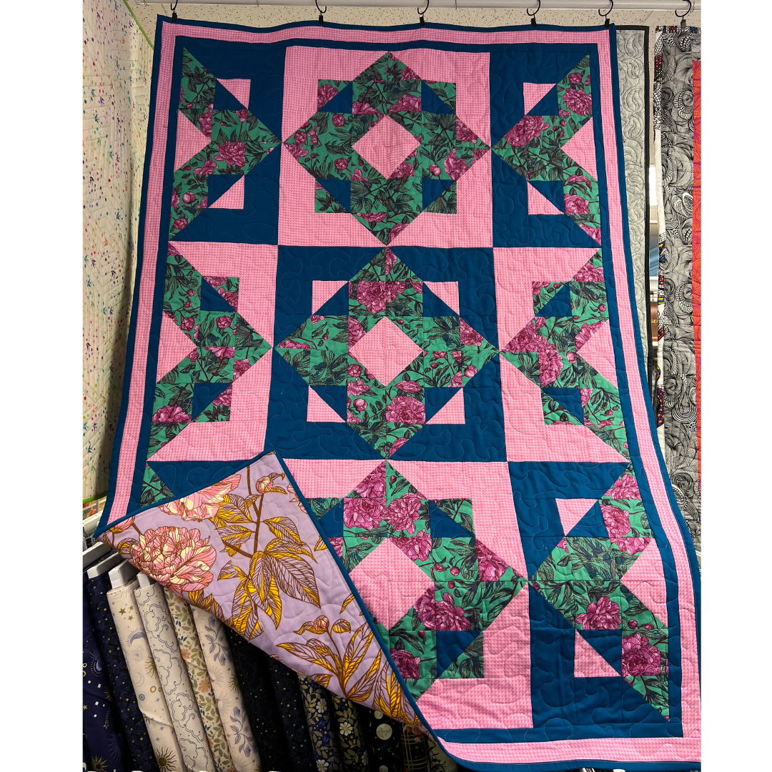 Teal & Pink Roses - Shop Sample