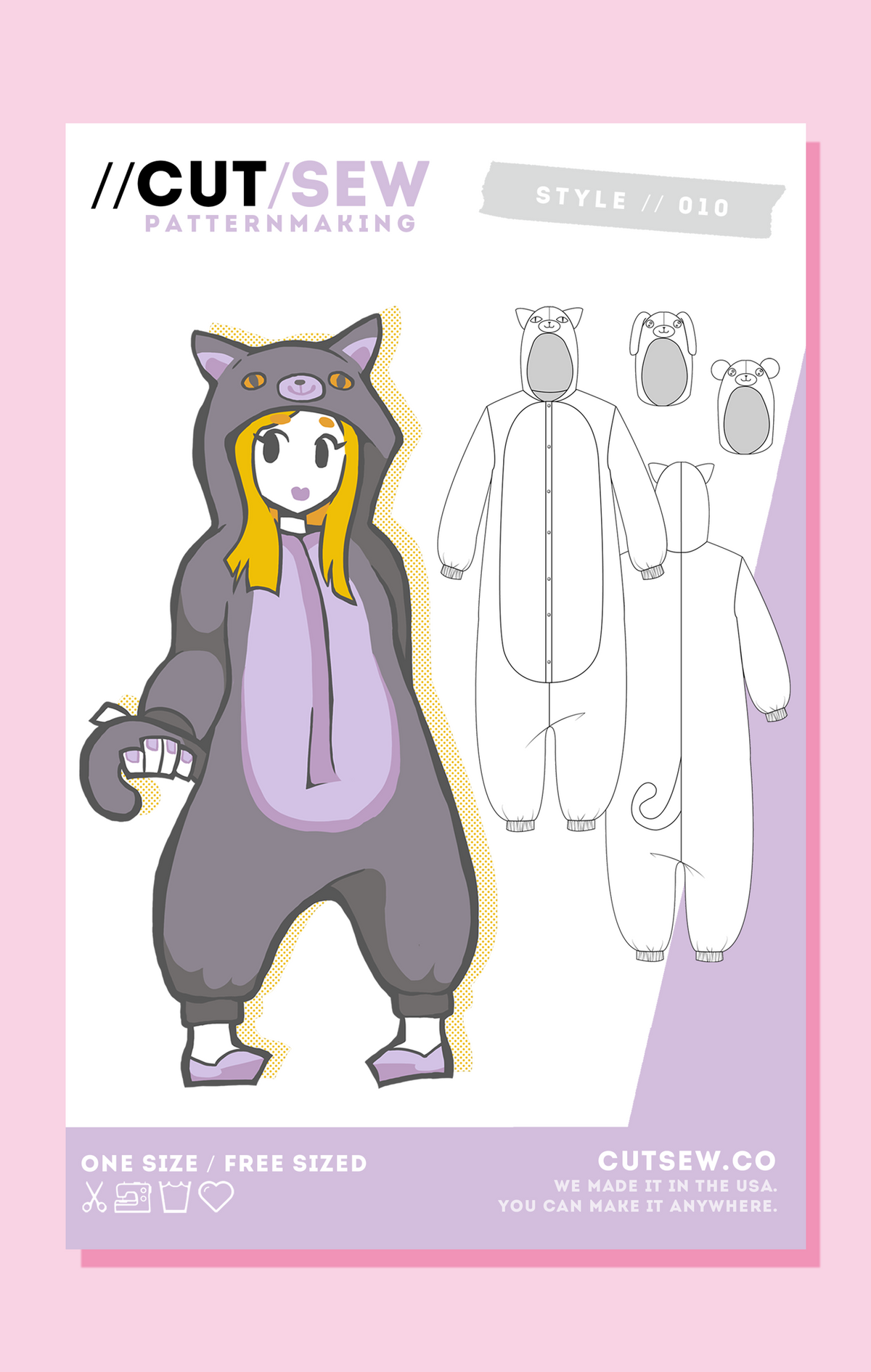 Beginner Friendly Kigurumi Onesie Cosplay Sewing Pattern