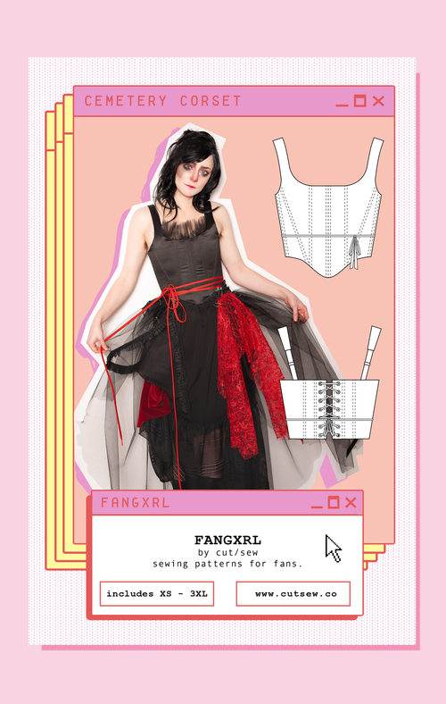High Fashion Cropped Corset Sewing Pattern // CUT/SEW