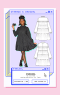 Beetlejuice Lydia Deetz Inspired Sewing Pattern - CUT/SEW