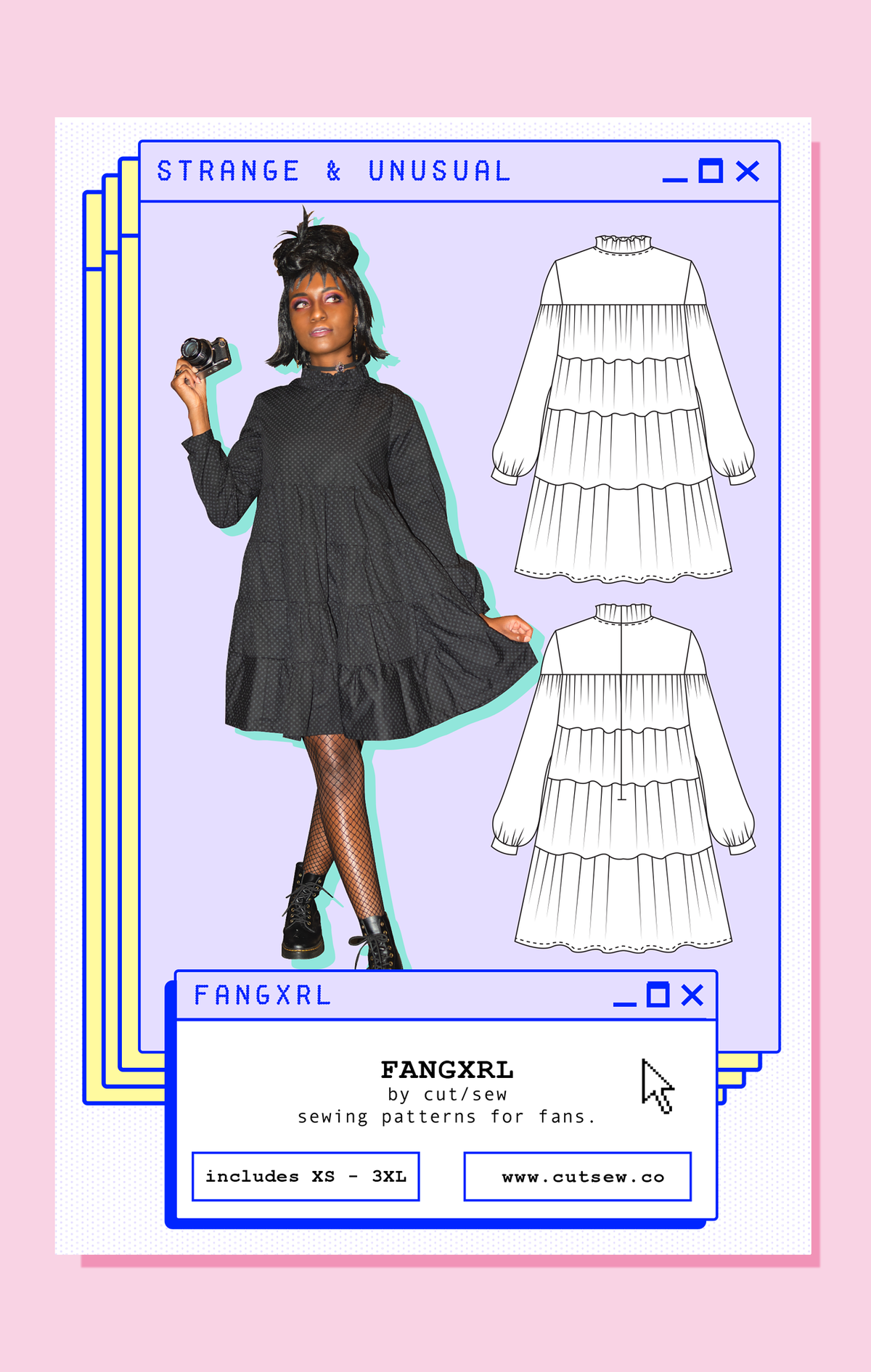 Beetlejuice Lydia Deetz Inspired Sewing Pattern - CUT/SEW