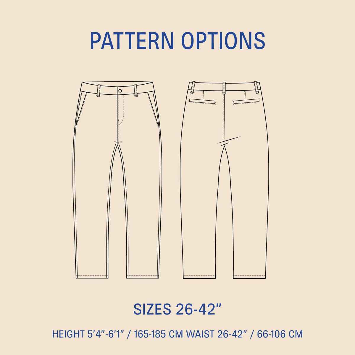 Chino pants sewing pattern Wardrobe By Me