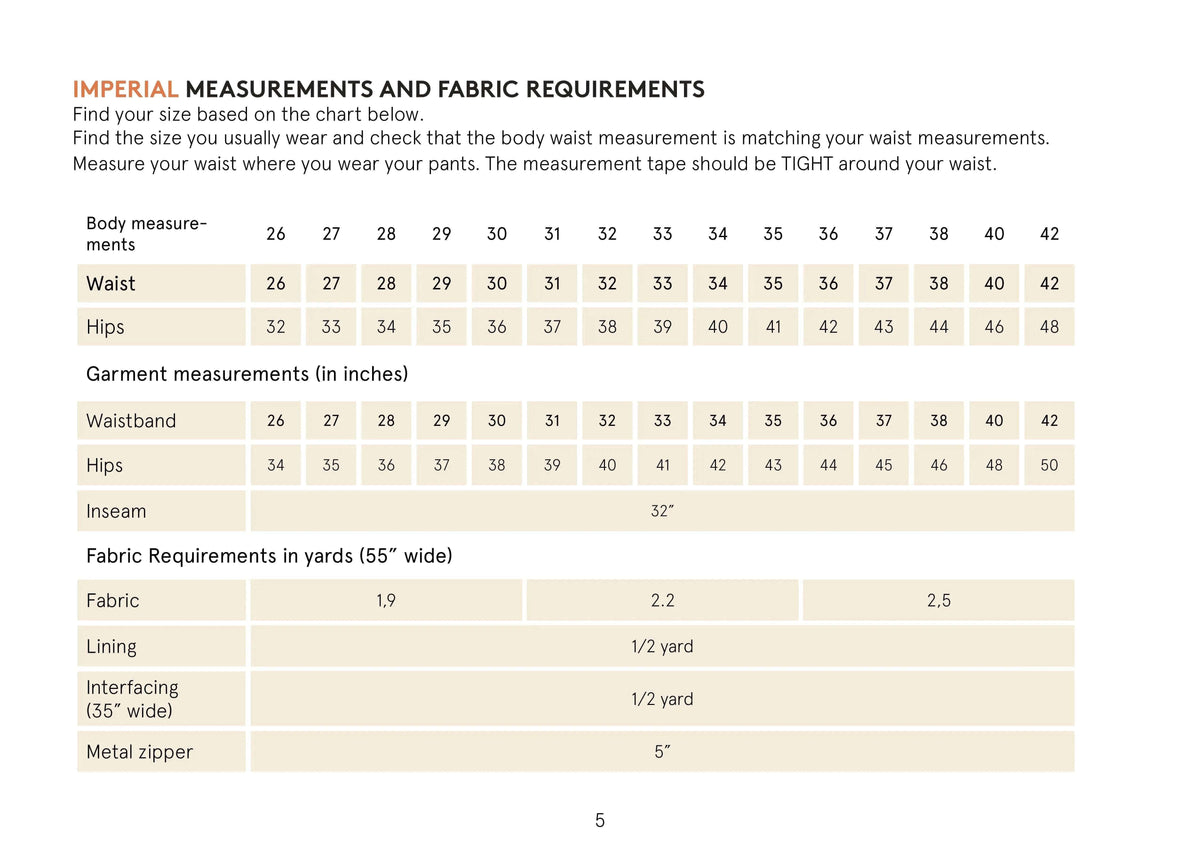 Chino pants sewing pattern Wardrobe By Me