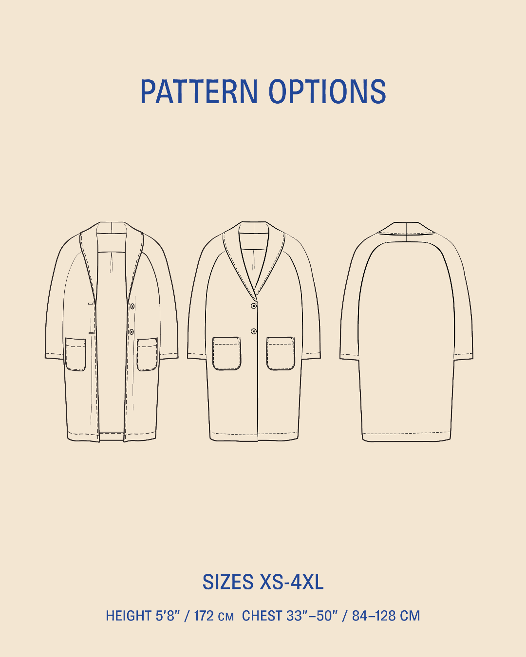 Cocoon Coat Pattern options
