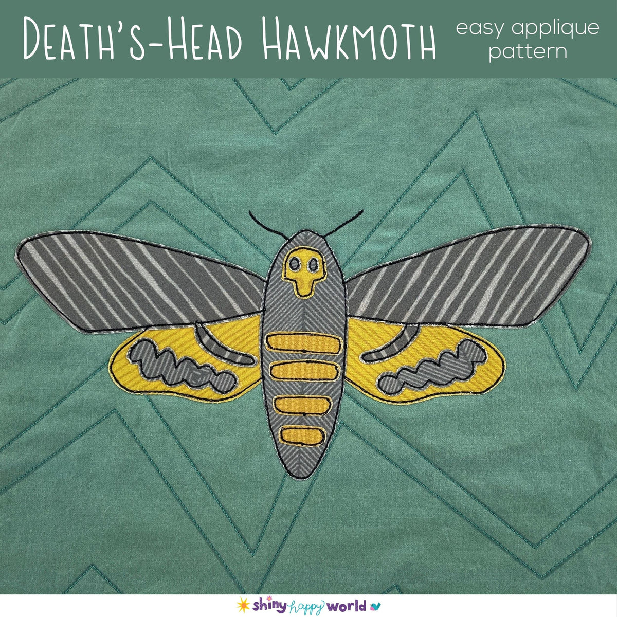 Death's Head Hawkmoth Applique Quilt Pattern
