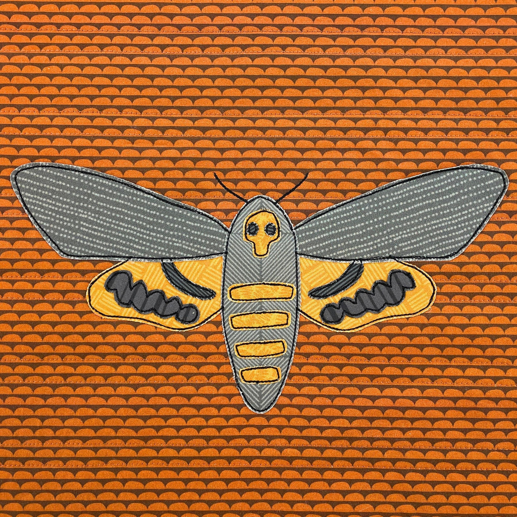 Death's Head Hawkmoth Applique Quilt Pattern