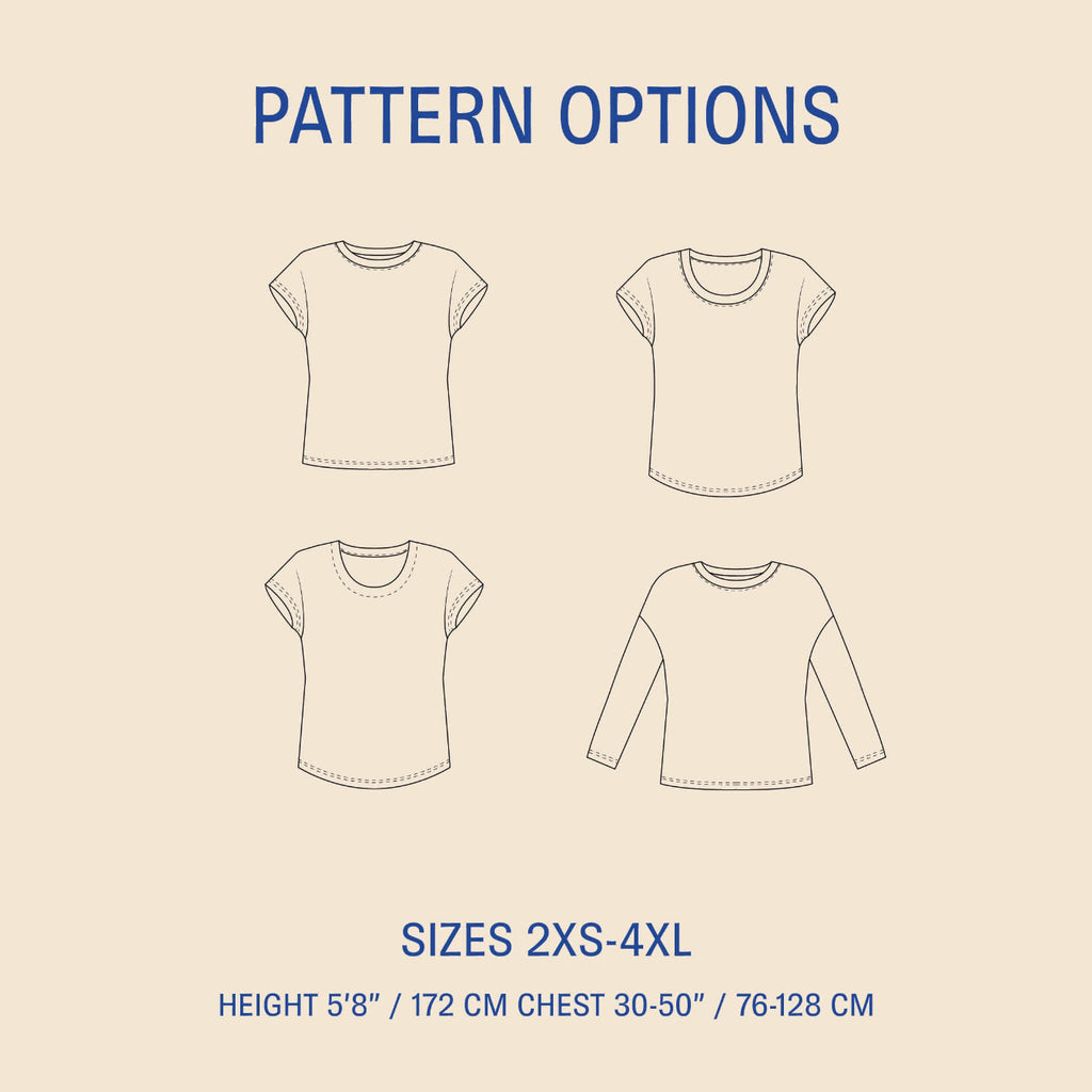 Easy T-shirt Sewing Pattern Wardrobe By Me