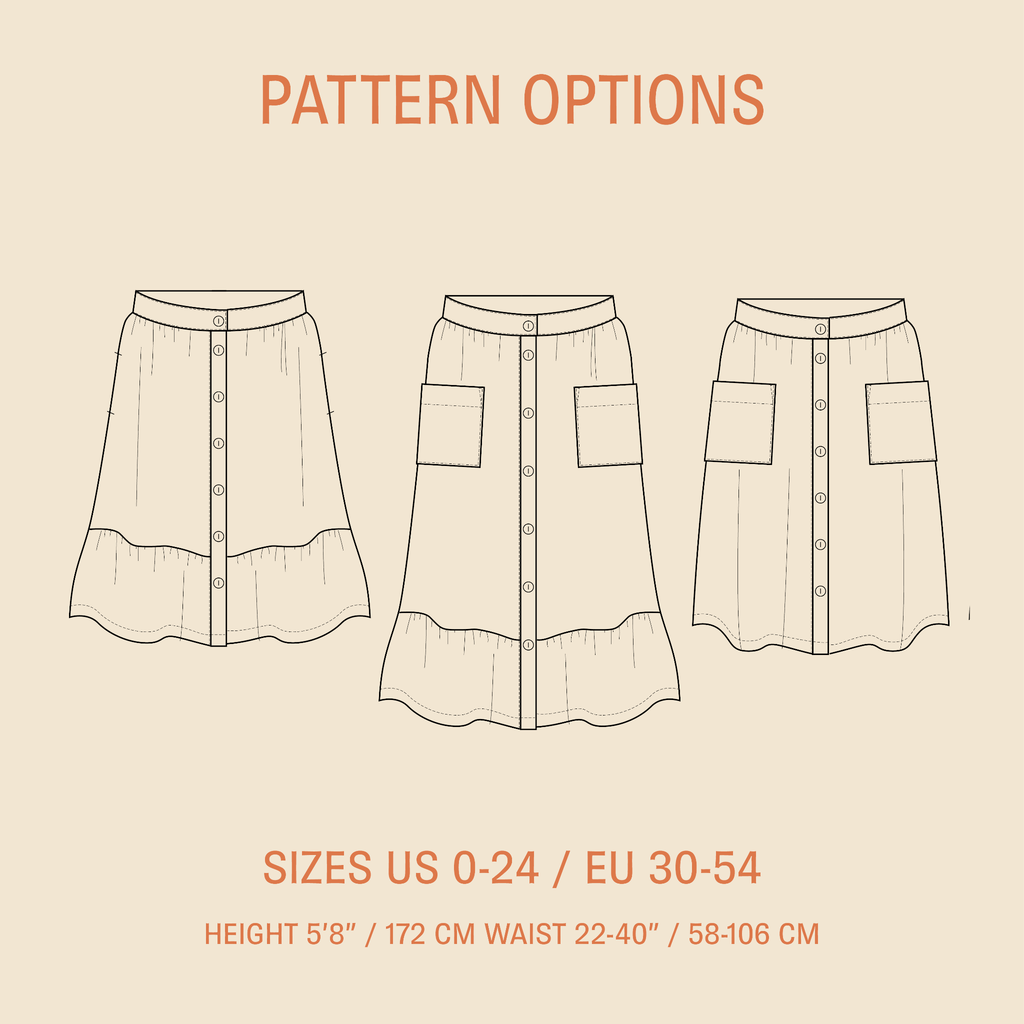 Front Button Skirt Pattern Wardrobe By Me