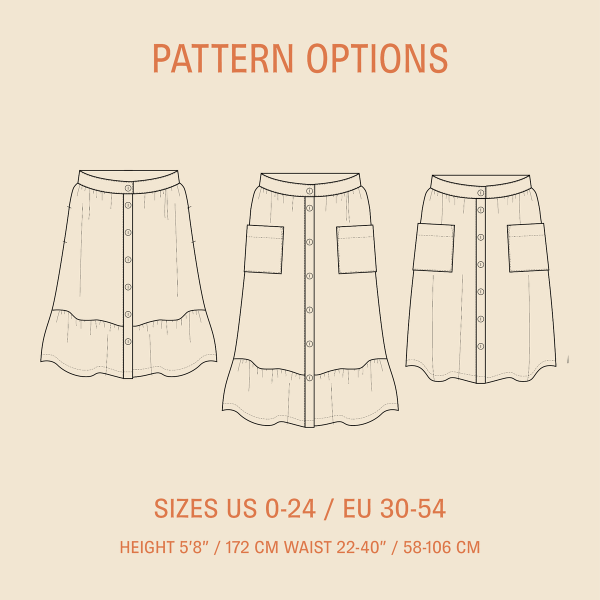 Front Button Skirt Pattern Wardrobe By Me