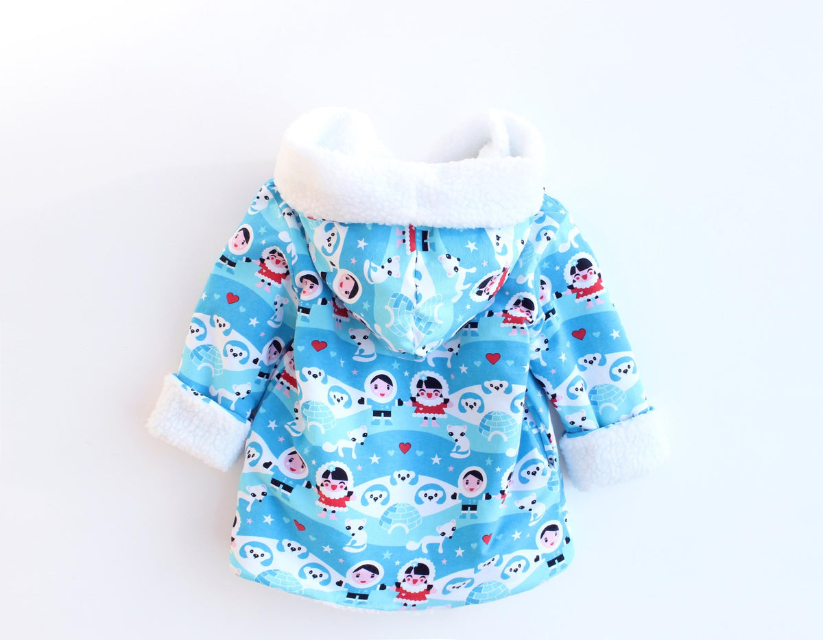 Hearts Hooded Reversible Jacket Pattern