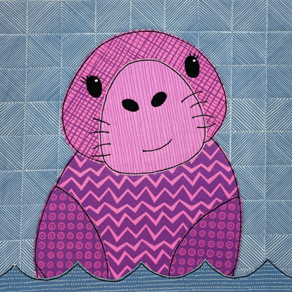 Mochi Manatee Applique Quilt Pattern