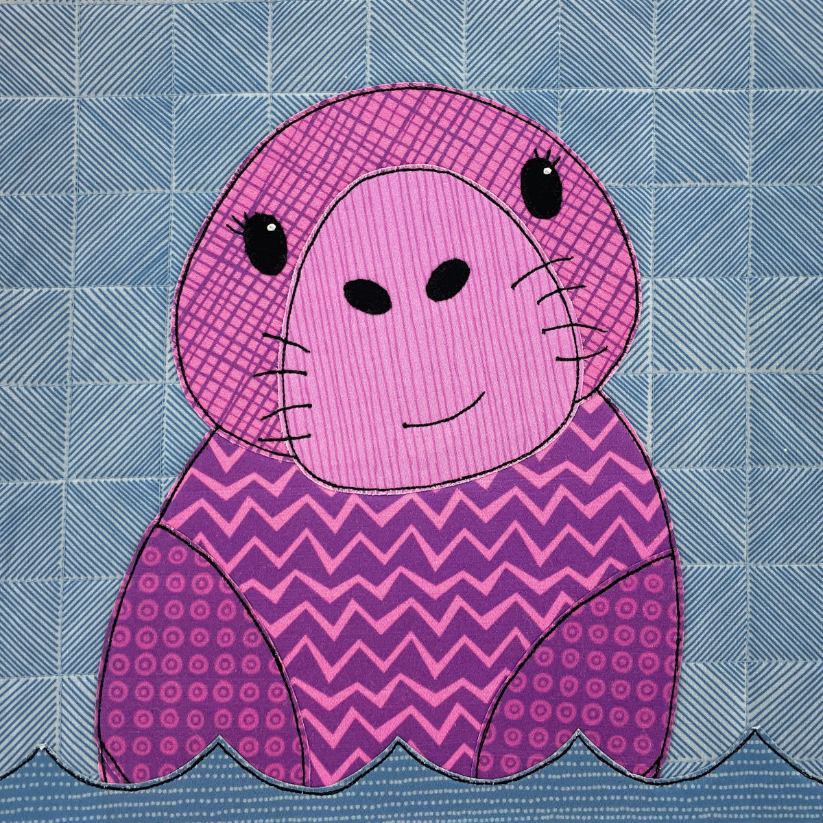 Mochi Manatee Applique Quilt Pattern
