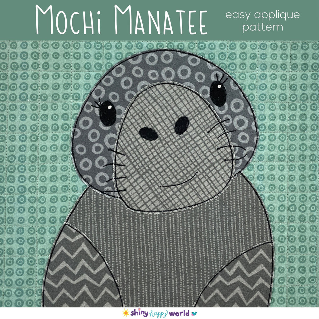Mochi Manatee Applique Quilt Pattern