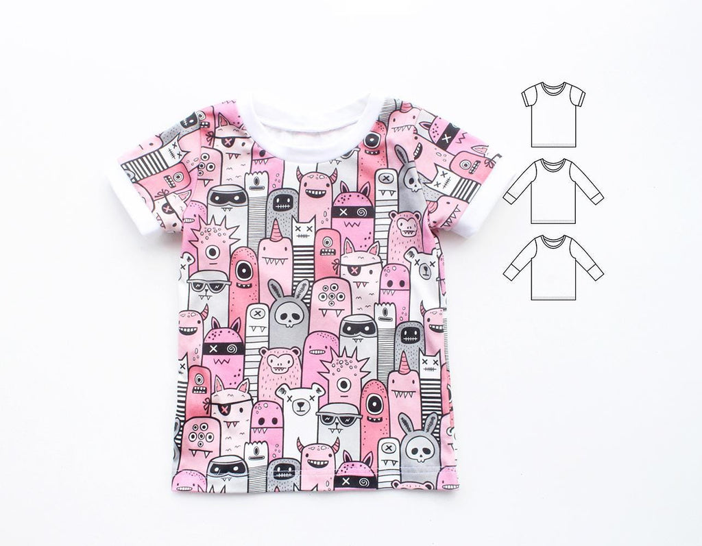 Monster Snug Fit T-Shirt Pattern