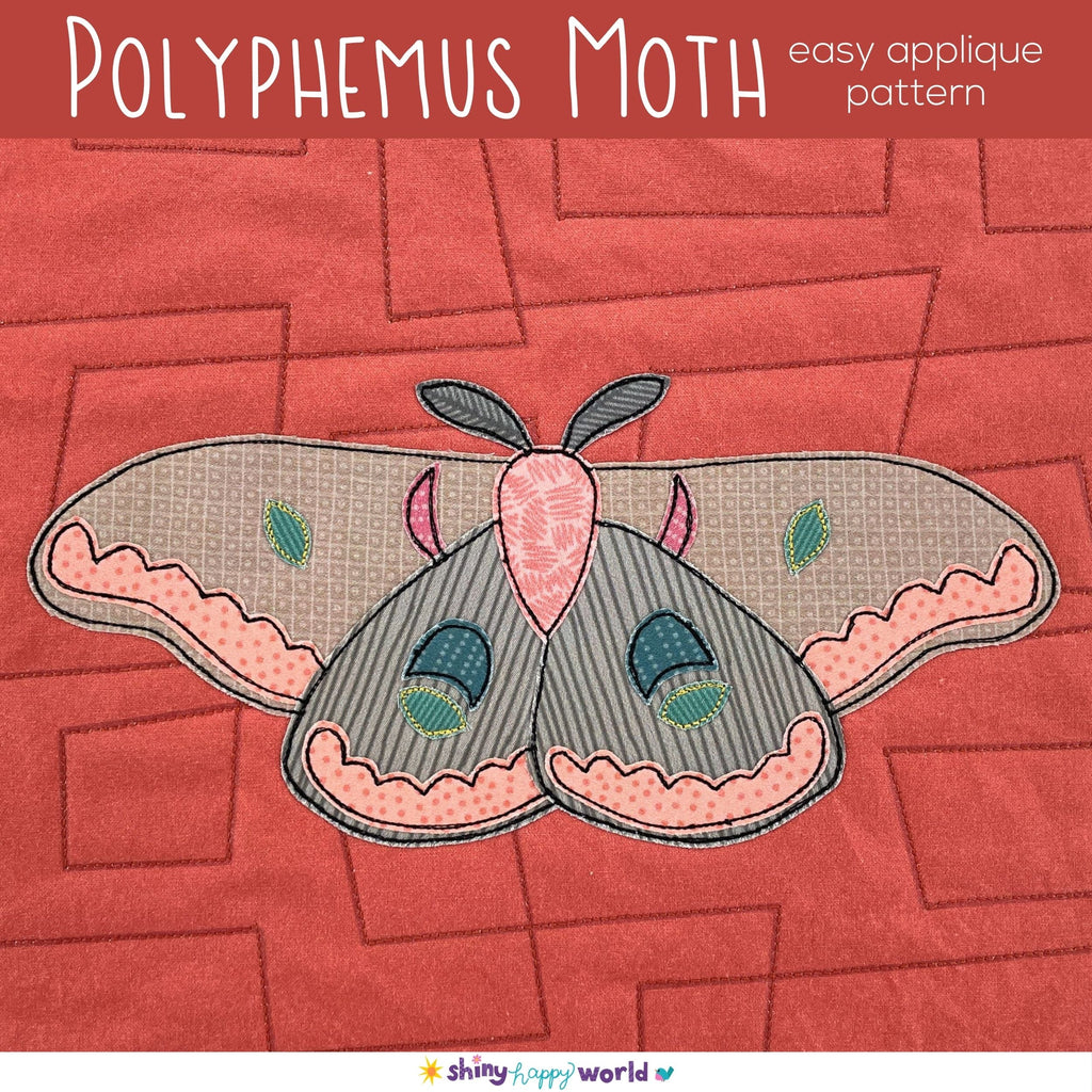 Polyphemus Moth Applique Quilt Pattern
