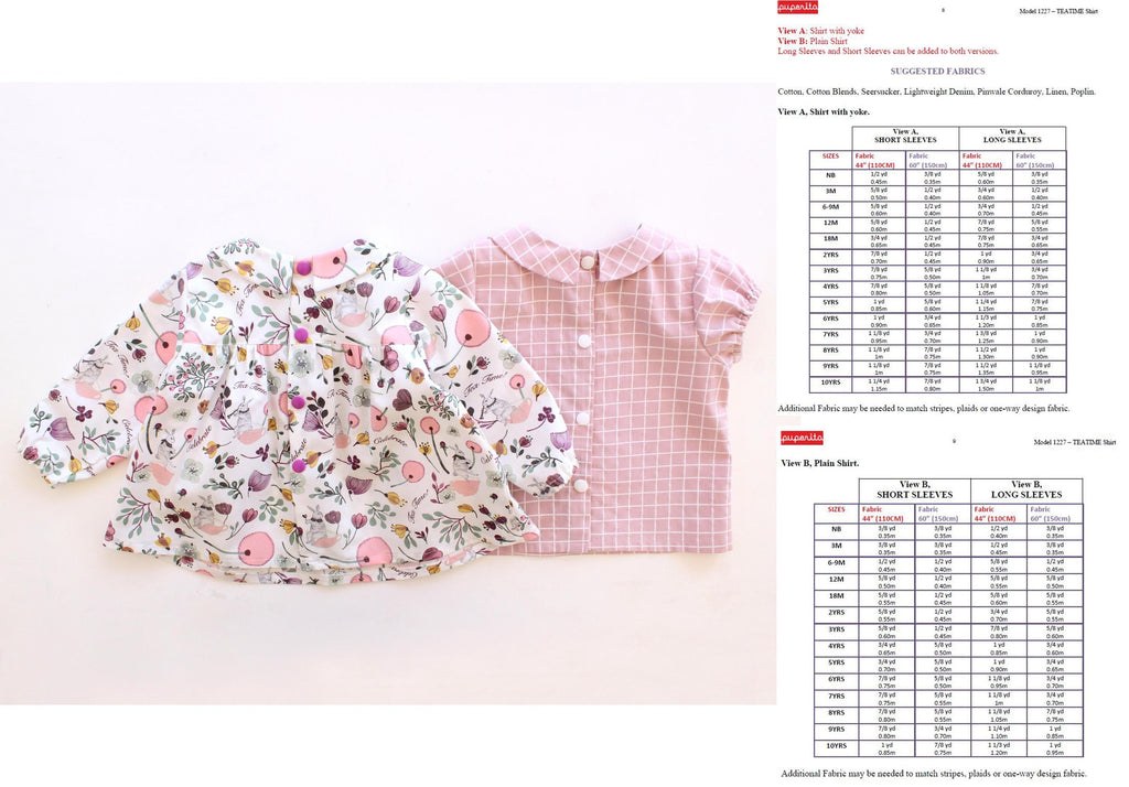 Teatime Shirt Pattern
