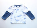 Wave Double Sleeve T-Shirt Pattern