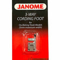 Janome- 3-Way Cording Foot for Oscillating Hook Models (5mm max width)