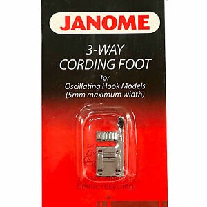 Janome- 3-Way Cording Foot for Oscillating Hook Models (5mm max width)
