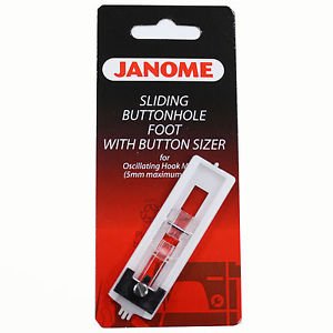 Janome- Sliding Buttonhole Foot with Button Sizer for Oscillating Hook Models