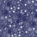 Packed Daisies Blue