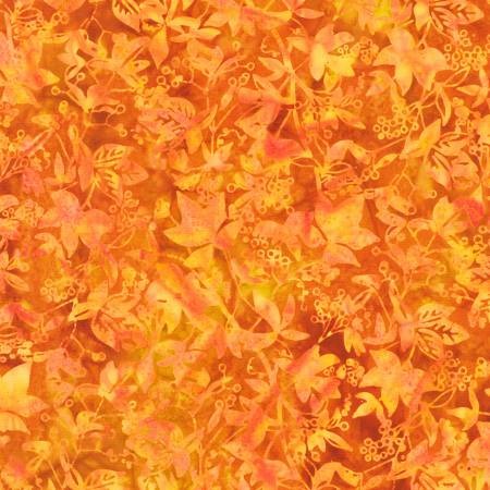 Aspen - Persimmon Leaves Berries Batik